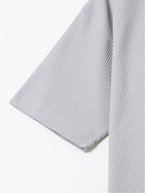 KAITEKI+ ストレッチ 涼感 UV イージーケア ソロナ ワッフル 切替 クルーネック 半袖 Tシャツ メンズ