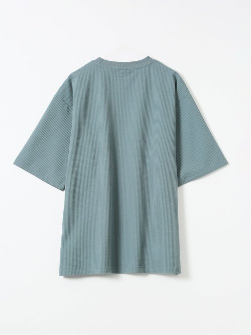 KAITEKI+ ストレッチ 涼感 UV イージーケア ソロナ ワッフル 切替 クルーネック 半袖 Tシャツ メンズ