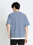 kaule 裾フェイクレイヤード クルーネック半袖Ｔシャツ