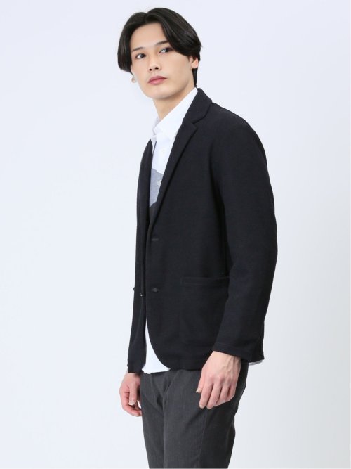 メランジダブルフェイス 2ボタン テーラードジャケット