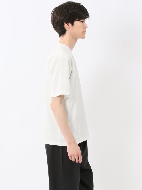 ノータベネ/NOTABENE ジャガードチェック クルーネック半袖Tシャツ