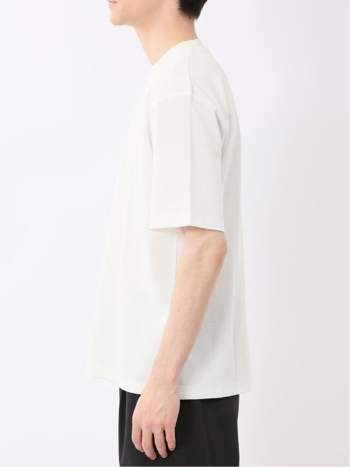 ノータベネ/NOTABENE ジャガードチェック クルーネック半袖Tシャツ