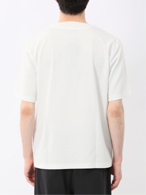 ノータベネ/NOTABENE ジャガードチェック クルーネック半袖Tシャツ