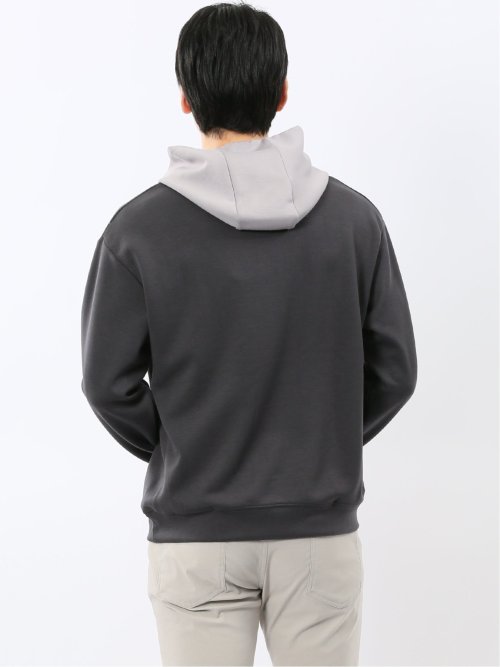 KAITEKI+ ストレッチ ダンボール 配色 プルパーカー