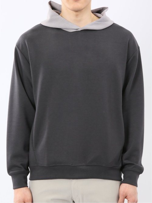 KAITEKI+ ストレッチ ダンボール 配色 プルパーカー