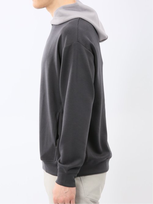 KAITEKI+ ストレッチ ダンボール 配色 プルパーカー