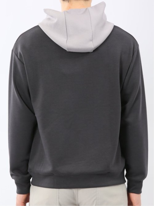 KAITEKI+ ストレッチ ダンボール 配色 プルパーカー