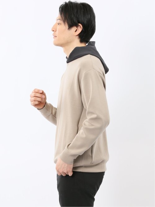 KAITEKI+ ストレッチ ダンボール 配色 プルパーカー