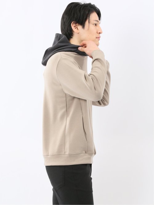 KAITEKI+ ストレッチ ダンボール 配色 プルパーカー