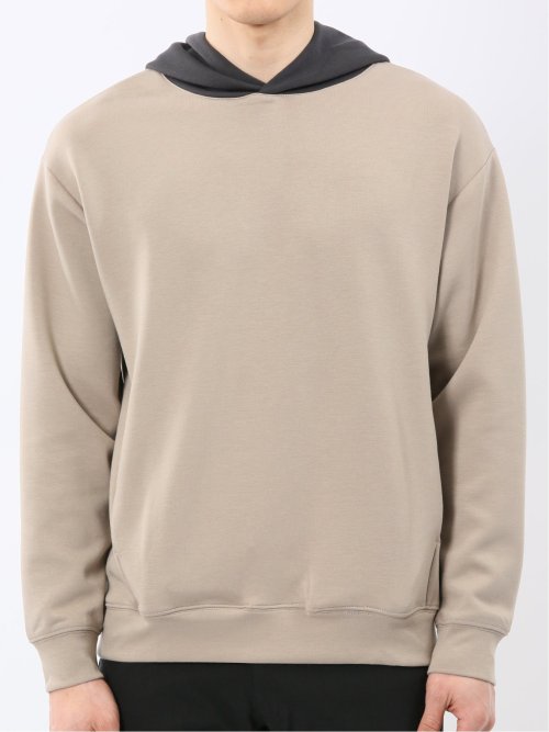 KAITEKI+ ストレッチ ダンボール 配色 プルパーカー