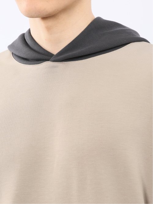 KAITEKI+ ストレッチ ダンボール 配色 プルパーカー