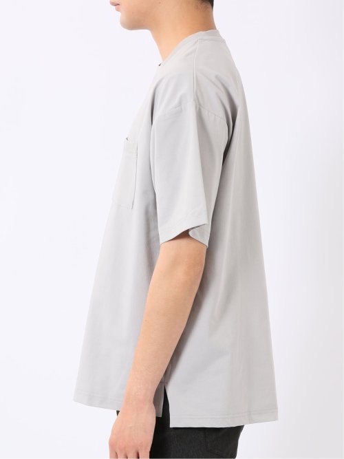 KAITEKI+ ストレッチ 吸汗速乾 UV 軽量 高通気 メッシュ 胸ポケット 無地 クルーネック 半袖 Tシャツ メンズ