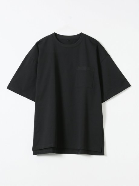 KAITEKI+ ストレッチ 吸汗速乾 UV 軽量 高通気 メッシュ 胸ポケット 無地 クルーネック 半袖 Tシャツ メンズ