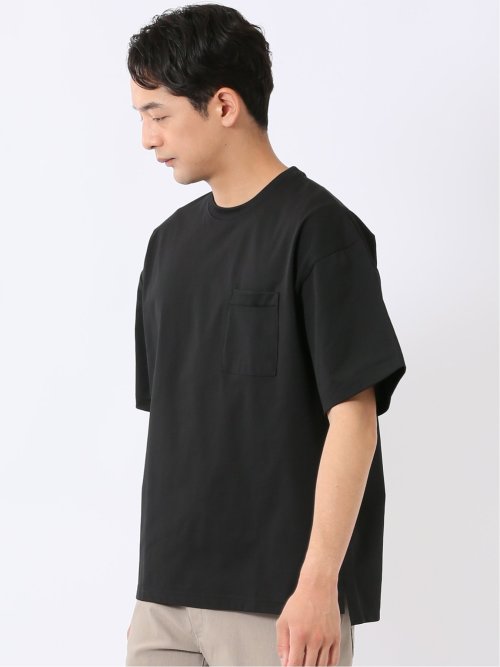 KAITEKI+ ストレッチ 吸汗速乾 UV 軽量 高通気 メッシュ 胸ポケット 無地 クルーネック 半袖 Tシャツ メンズ