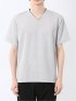 ノータベネ/NOTABENE メッシュドビー Vネック半袖Tシャツ