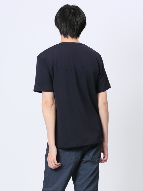 ふくれチェック クルーネック半袖Ｔシャツ