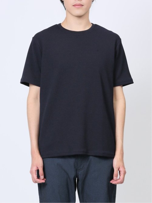 ふくれチェック クルーネック半袖Ｔシャツ