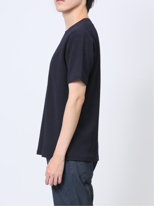 ふくれチェック クルーネック半袖Ｔシャツ