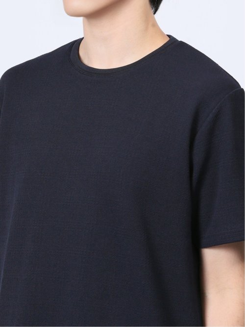 ふくれチェック クルーネック半袖Ｔシャツ