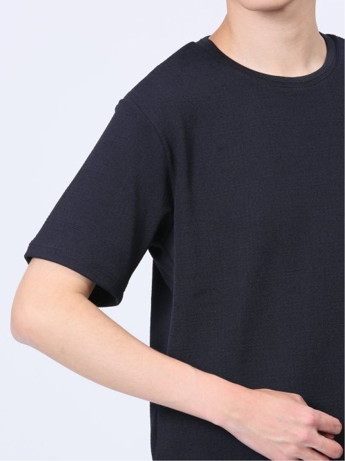 ふくれチェック クルーネック半袖Ｔシャツ