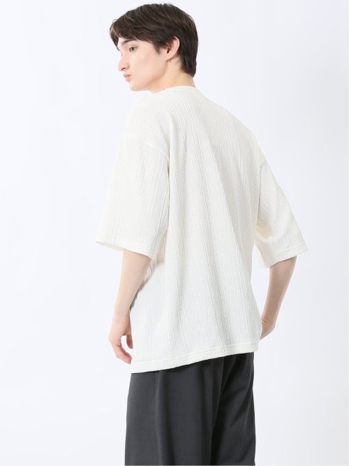 カウラ/kaule ケーブルジャガード クルーネック半袖Tシャツ