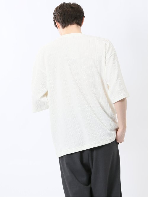 カウラ/kaule ケーブルジャガード クルーネック半袖Tシャツ