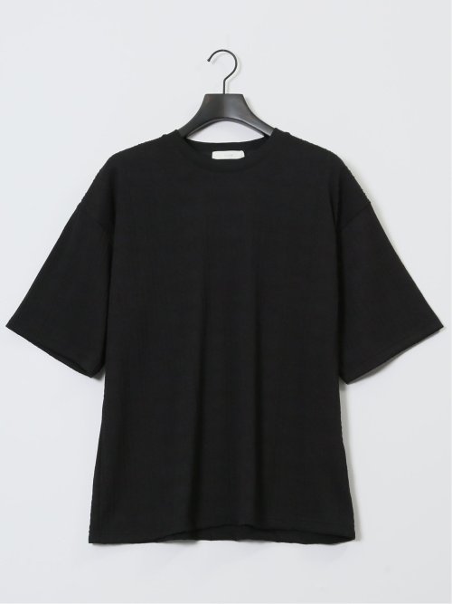 カウラ/kaule ケーブルジャガード クルーネック半袖Tシャツ