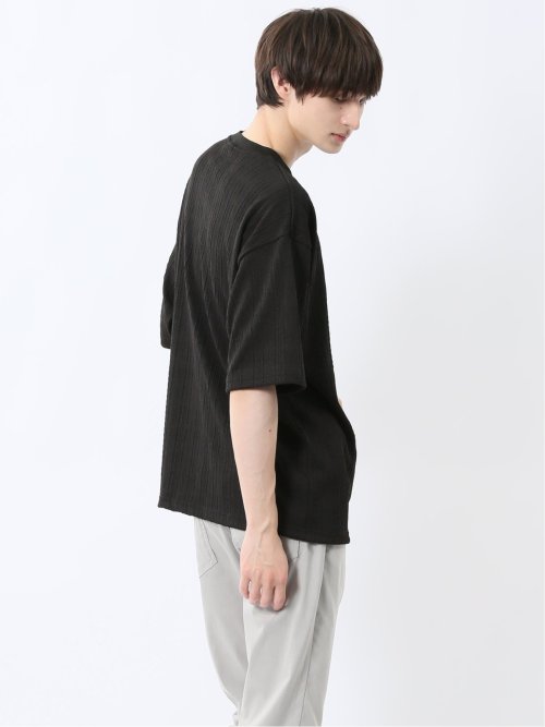 カウラ/kaule ケーブルジャガード クルーネック半袖Tシャツ