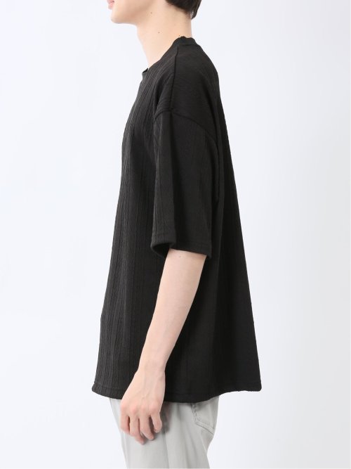 カウラ/kaule ケーブルジャガード クルーネック半袖Tシャツ