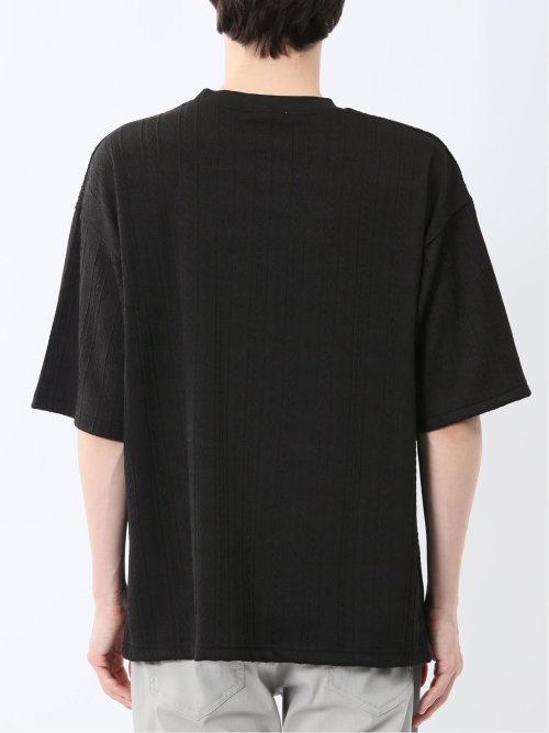 カウラ/kaule ケーブルジャガード クルーネック半袖Tシャツ