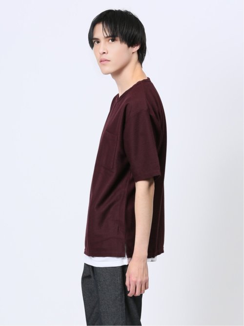 クルーネック半袖Tシャツ&タンクトップ アンサンブル