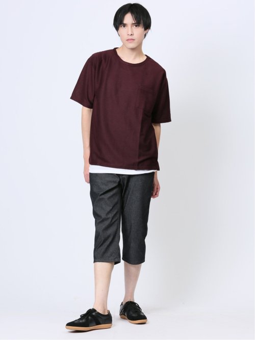 クルーネック半袖Tシャツ&タンクトップ アンサンブル