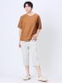 クルーネック半袖Tシャツ&タンクトップ アンサンブル