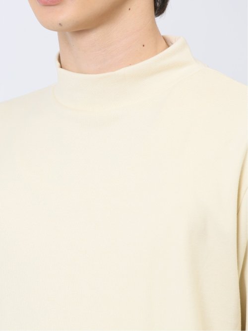 ストレッチ起毛 モックネック 長袖Tシャツ