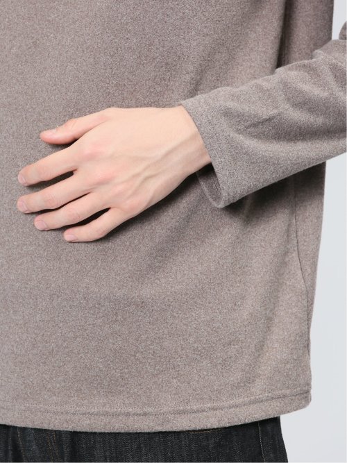 ストレッチ起毛 モックネック 長袖Tシャツ