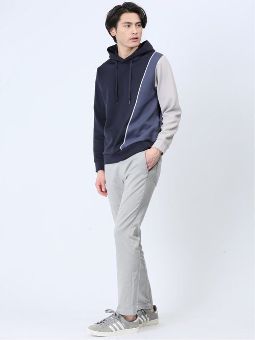 SOFT CUSHION 切替長袖プルパーカー