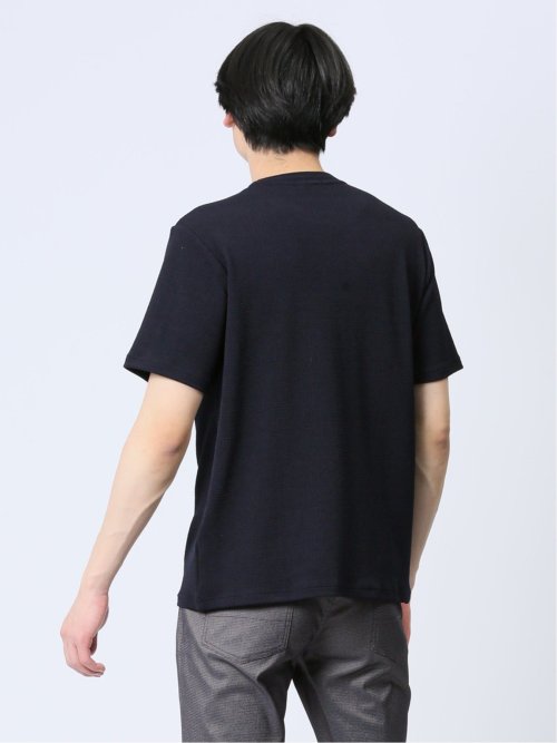 ふくれチェック クルーネック半袖Ｔシャツ