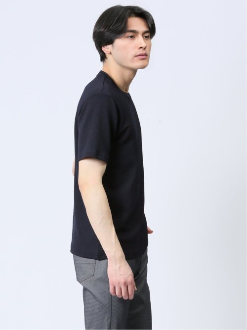 ふくれチェック クルーネック半袖Ｔシャツ