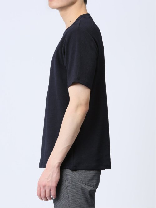 ふくれチェック クルーネック半袖Ｔシャツ