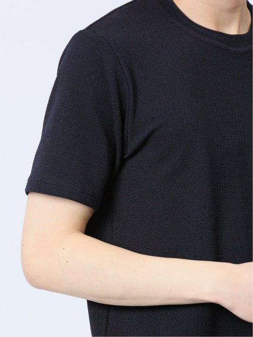 ふくれチェック クルーネック半袖Ｔシャツ