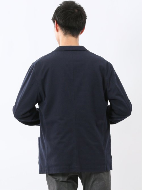 ストレッチ カットジャガード 2ボタン ジャケット