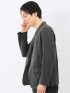 ストレッチ マイクロドット メッシュ 2ボタン ジャケット