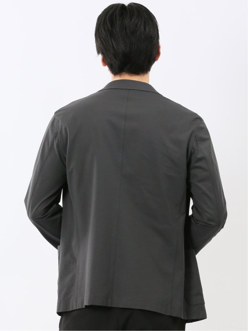 ストレッチ マイクロドット メッシュ 2ボタン ジャケット