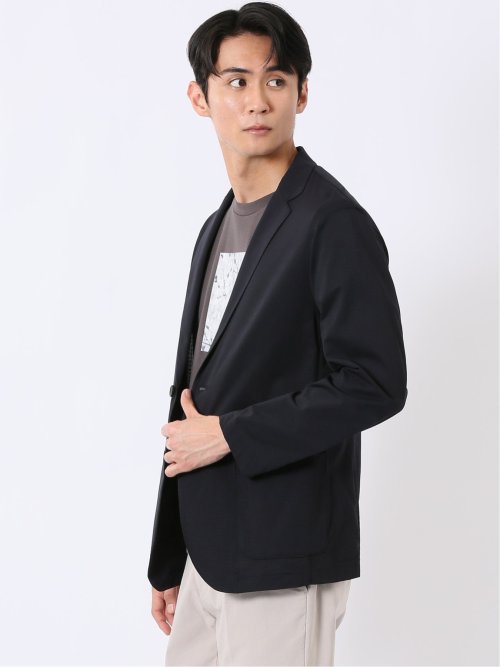 ストレッチ マイクロドット メッシュ 2ボタン ジャケット