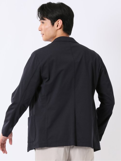 ストレッチ マイクロドット メッシュ 2ボタン ジャケット