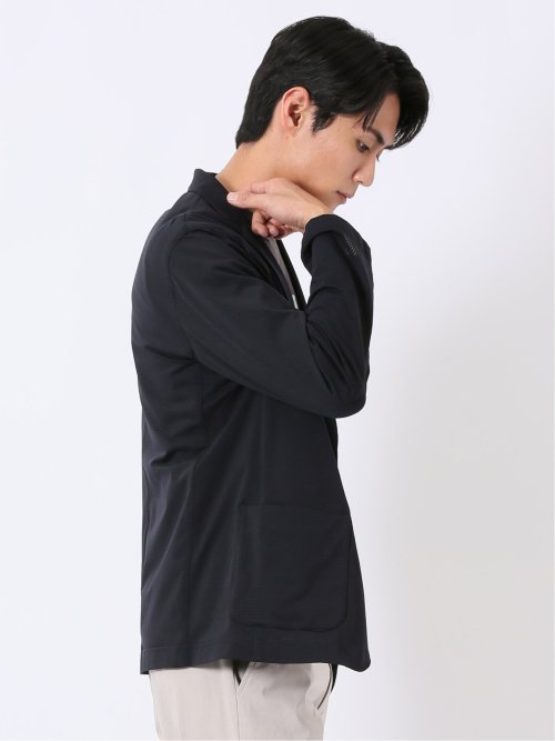 ストレッチ マイクロドット メッシュ 2ボタン ジャケット