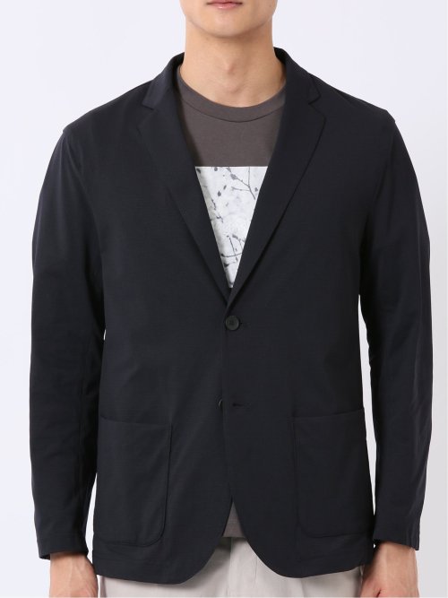 ストレッチ マイクロドット メッシュ 2ボタン ジャケット