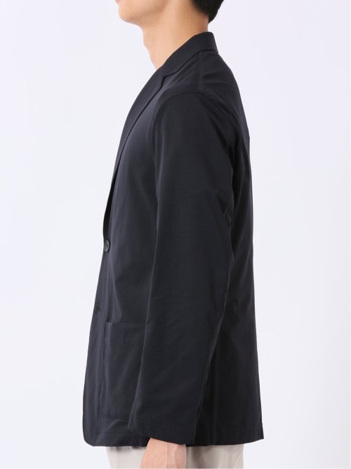 ストレッチ マイクロドット メッシュ 2ボタン ジャケット