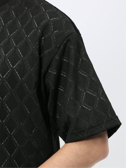 ダイヤ柄 クルー プルオーバー & 半袖 Tシャツ アンサンブル