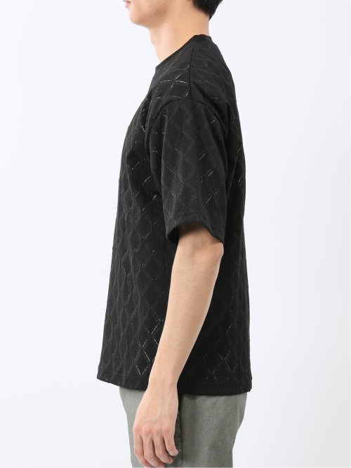 ダイヤ柄 クルー プルオーバー & 半袖 Tシャツ アンサンブル